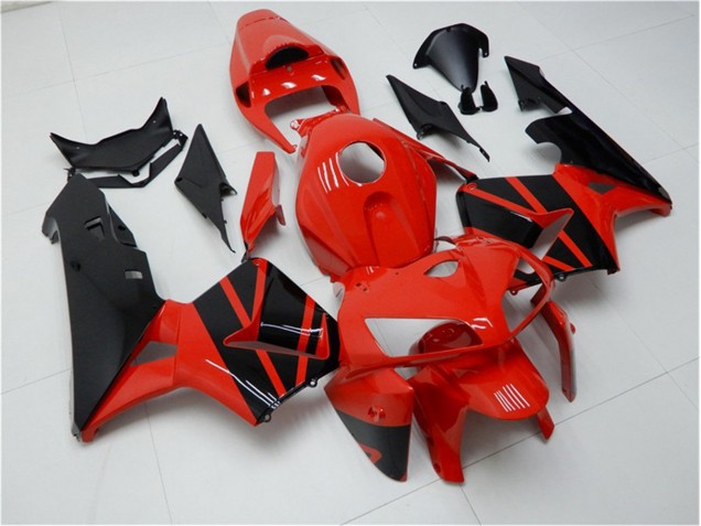 Rouge Noir Kit Carénages Motos Honda CBR 600 RR 2005-2006 Rouge Noir Kit Carénages Motos Honda CBR 600 RR 2005-2006
