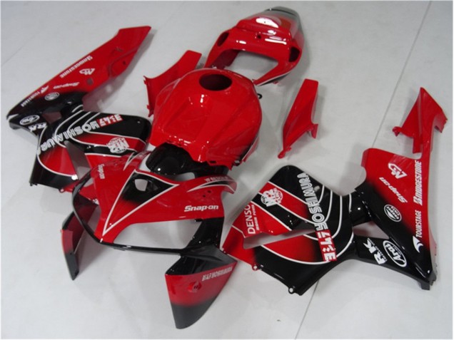 Rouge Noir Kit Carénages Motos & Plastique Honda CBR 600 RR 2005-2006 Rouge Noir Kit Carénages Motos & Plastique Honda CBR 600 RR 2005-2006
