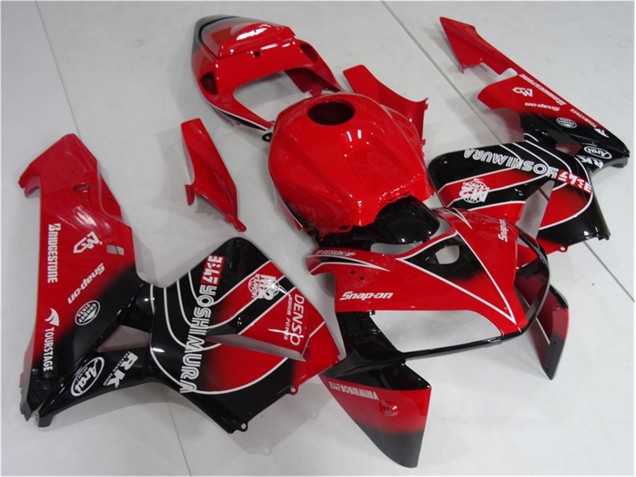 Rouge Noir Kit Carénages Motos & Plastique Honda CBR 600 RR 2005-2006 Rouge Noir Kit Carénages Motos & Plastique Honda CBR 600 RR 2005-2006