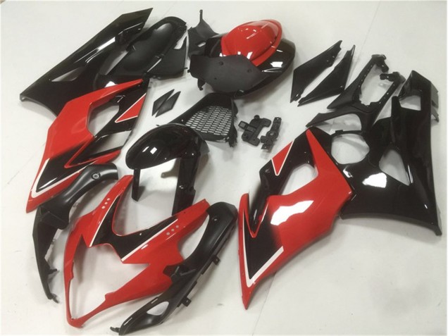 Rouge Noir Kit Carénages Motos Suzuki GSXR 1000 K5 2005-2006 Rouge Noir Kit Carénages Motos Suzuki GSXR 1000 K5 2005-2006