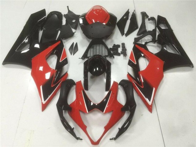 Rouge Noir Kit Carénages Motos Suzuki GSXR 1000 K5 2005-2006 Rouge Noir Kit Carénages Motos Suzuki GSXR 1000 K5 2005-2006
