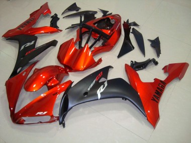 Rouge Noir Mat Carénage Moto Yamaha R1 2004-2006