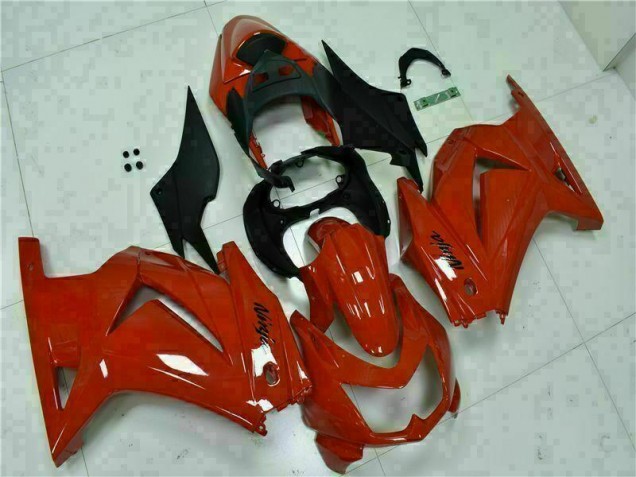 Rouge Noir Ninja Carénage Moto Kawasaki EX250 2008-2012 Rouge Noir Ninja Carénage Moto Kawasaki EX250 2008-2012
