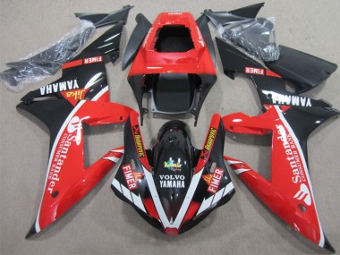 Rouge Noir Santander Carénage Moto Yamaha R1 2002-2003