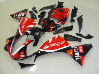 Rouge Noir Santander Carénage Moto Yamaha R1 2012-2014
