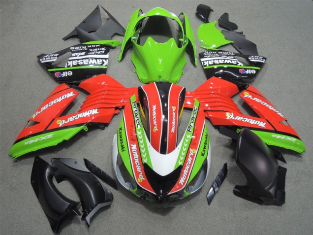 Rouge Vert Motocard Carénage Moto Kawasaki ZX14R ZZR 1400 2006-2011 Rouge Vert Motocard Carénage Moto Kawasaki ZX14R ZZR 1400 2006-2011