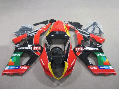 Rouge Vert Noir Carénage Moto Suzuki GSXR 1000 K3 2003-2004