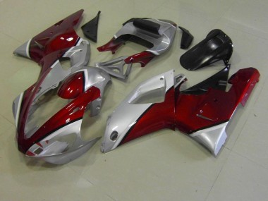 Rouge et Argent Carénage Moto Yamaha R1 2000-2001
