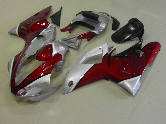 Rouge et Argent Carénage Moto Yamaha R1 2000-2001 Rouge et Argent Carénage Moto Yamaha R1 2000-2001