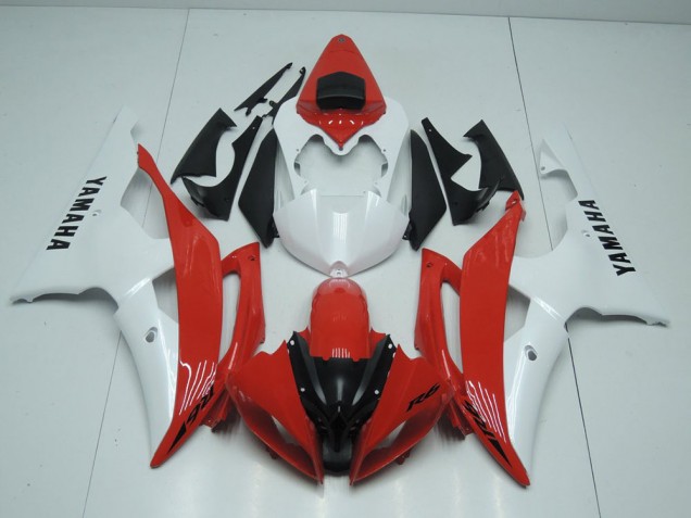 Rouge et Blanc Nacré Carénage Moto Yamaha R6 2008-2016 Rouge et Blanc Nacré Carénage Moto Yamaha R6 2008-2016