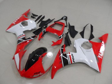 Rouge et Blanc et Noir Carénage Moto Yamaha R6 2003-2005