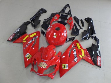 Rouge et Noir Carénage Moto Aprilia RS 125 2006-2011