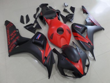 Rouge et Noir Mat Carénage Moto Honda CBR 1000 RR 2006-2007