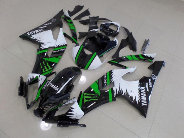 Spécial Blanc Vert Monster Carénage Moto Yamaha R6 2008-2016 Spécial Blanc Vert Monster Carénage Moto Yamaha R6 2008-2016