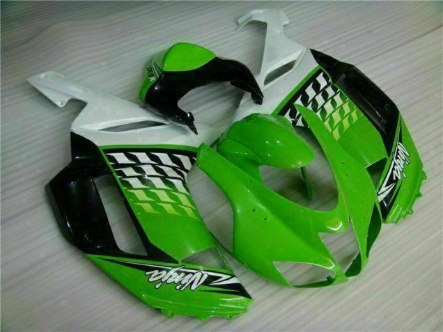 Vert Blanc Ninja Carénage Moto Kawasaki ZX6R 2007-2008 Vert Blanc Ninja Carénage Moto Kawasaki ZX6R 2007-2008