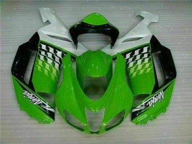 Vert Blanc Ninja Carénage Moto Kawasaki ZX6R 2007-2008