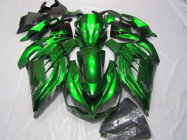 Vert Blanc Ninja Décalque Carénage Moto Kawasaki ZX14R ZZR 1400 2012-2021