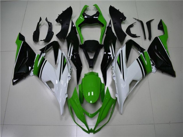 Vert Blanc Noir Carénage Moto Kawasaki ZX6R 2013-2018 Vert Blanc Noir Carénage Moto Kawasaki ZX6R 2013-2018