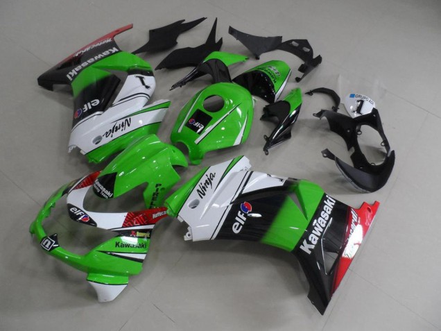 Vert Blanc Noir Carénages Moto Kawasaki ZX 250R 2008-2012 Vert Blanc Noir Carénages Moto Kawasaki ZX 250R 2008-2012