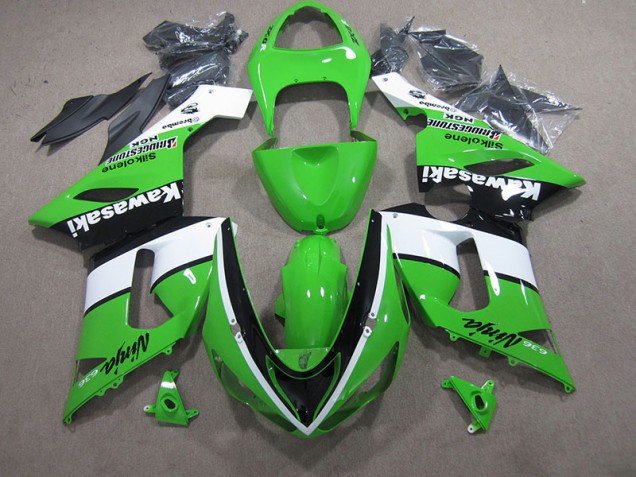 Vert Blanc Noir Ninja 636 Carénage Moto Kawasaki ZX6R 2005-2006 Vert Blanc Noir Ninja 636 Carénage Moto Kawasaki ZX6R 2005-2006