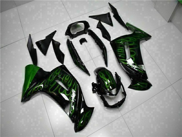 Vert Flamme Carénage Moto Kawasaki EX650 2006-2008 Vert Flamme Carénage Moto Kawasaki EX650 2006-2008