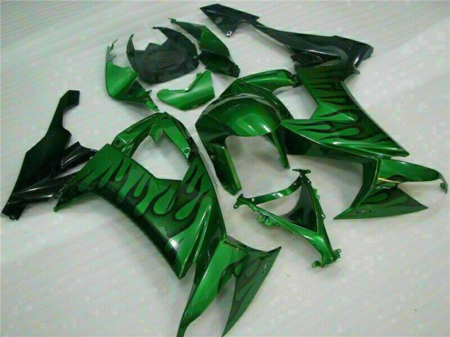 Vert Flamme Carénage Moto Kawasaki ZX10R 2008-2010