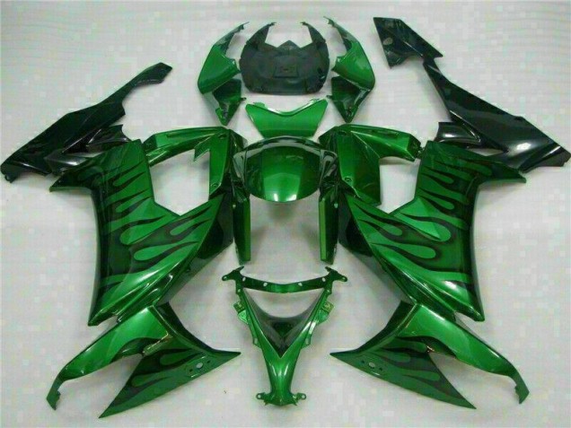 Vert Flamme Carénage Moto Kawasaki ZX10R 2008-2010