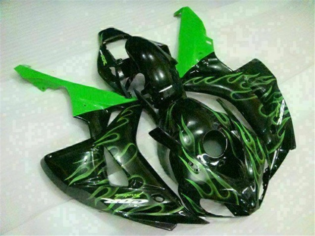 Vert Flamme Noir Carénage Moto Honda CBR 1000 RR 2006-2007 Vert Flamme Noir Carénage Moto Honda CBR 1000 RR 2006-2007