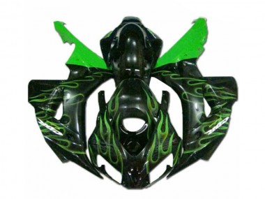 Vert Flamme Noir Carénage Moto Honda CBR 1000 RR 2006-2007