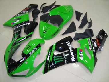Vert Monster Carénage Moto Kawasaki ZX6R 2005-2006