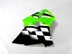 Vert Noir Blanc Carénage Moto Kawasaki ZX6R 2000-2002 Vert Noir Blanc Carénage Moto Kawasaki ZX6R 2000-2002