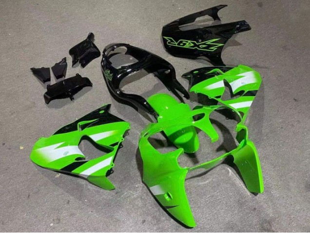 Vert Noir Brillant Carénage Moto Kawasaki ZX9R 2000-2001 Vert Noir Brillant Carénage Moto Kawasaki ZX9R 2000-2001