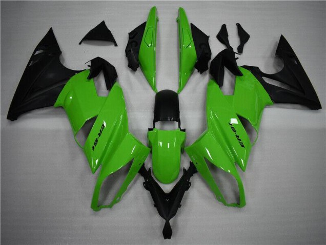 Vert Noir Carénage Moto Kawasaki EX650 2009-2011