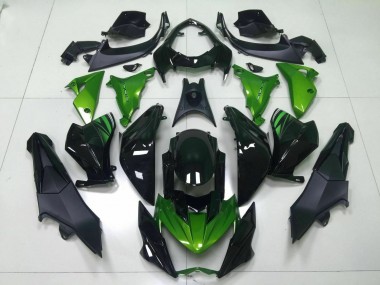 Vert Noir Carénage Moto Kawasaki Z800 2013-2016