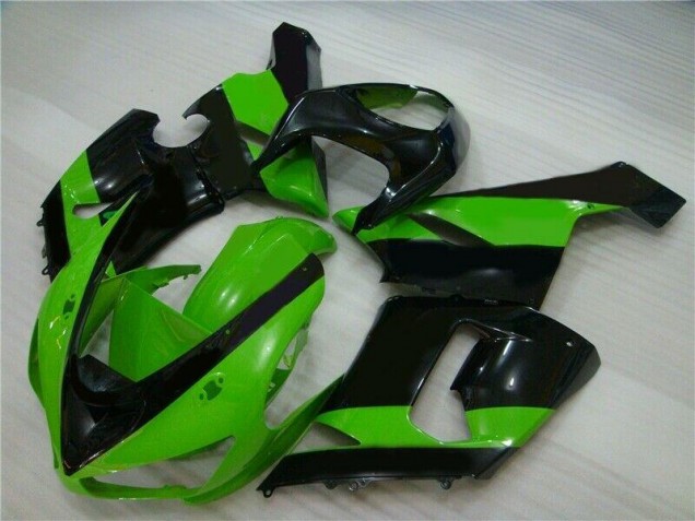 Vert Noir Carénage Moto Kawasaki ZX6R 2005-2006 Vert Noir Carénage Moto Kawasaki ZX6R 2005-2006