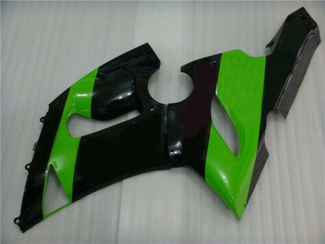 Vert Noir Carénage Moto Kawasaki ZX6R 2005-2006 Vert Noir Carénage Moto Kawasaki ZX6R 2005-2006