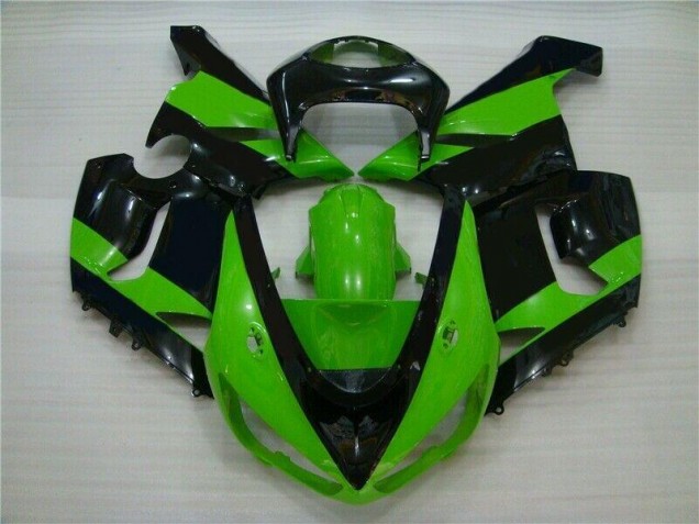 Vert Noir Carénage Moto Kawasaki ZX6R 2005-2006 Vert Noir Carénage Moto Kawasaki ZX6R 2005-2006