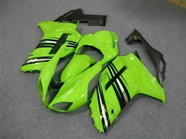 Vert Noir Carénage Moto Kawasaki ZX6R 2007-2008 Vert Noir Carénage Moto Kawasaki ZX6R 2007-2008