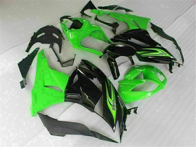 Vert Noir Carénage Moto Kawasaki ZX6R 2009-2012 Vert Noir Carénage Moto Kawasaki ZX6R 2009-2012
