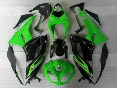 Vert Noir Carénage Moto Kawasaki ZX6R 2009-2012