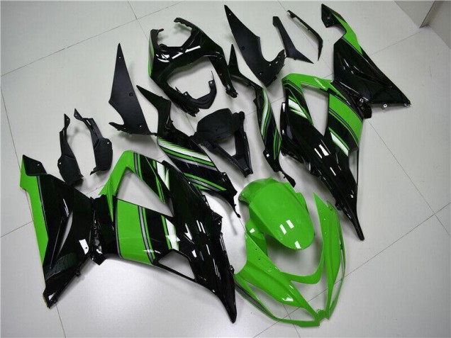 Vert Noir Carénage Moto Kawasaki ZX6R 2013-2018