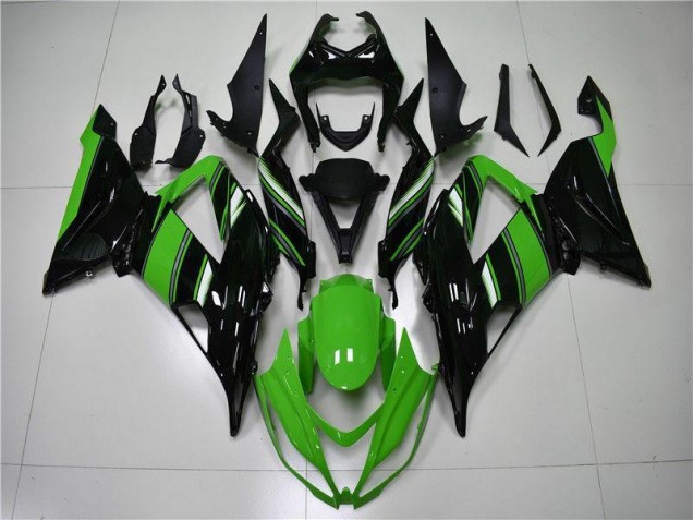 Vert Noir Carénage Moto Kawasaki ZX6R 2013-2018