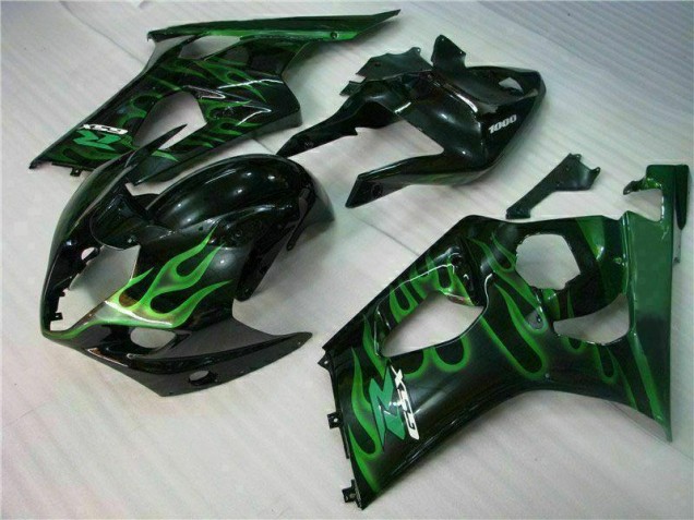 Vert Noir Carénage Moto Suzuki GSXR 1000 K3 2003-2004 Vert Noir Carénage Moto Suzuki GSXR 1000 K3 2003-2004