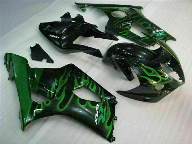 Vert Noir Carénage Moto Suzuki GSXR 1000 K3 2003-2004 Vert Noir Carénage Moto Suzuki GSXR 1000 K3 2003-2004