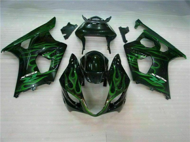 Vert Noir Carénage Moto Suzuki GSXR 1000 K3 2003-2004 Vert Noir Carénage Moto Suzuki GSXR 1000 K3 2003-2004