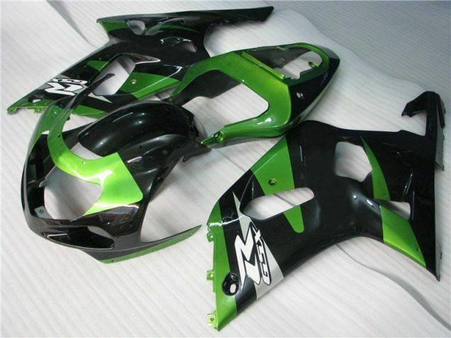 Vert Noir Carénage Moto Suzuki GSXR 600 / 750 K1 K2 K3 2001-2003 Vert Noir Carénage Moto Suzuki GSXR 600 / 750 K1 K2 K3 2001-2003