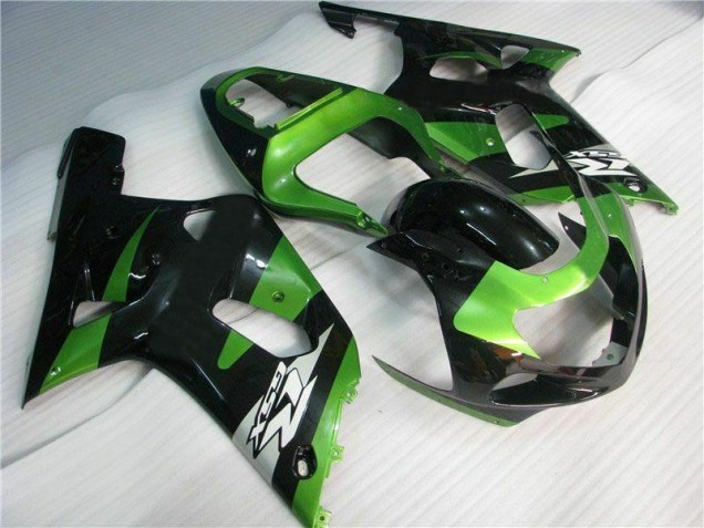 Vert Noir Carénage Moto Suzuki GSXR 600 / 750 K1 K2 K3 2001-2003 Vert Noir Carénage Moto Suzuki GSXR 600 / 750 K1 K2 K3 2001-2003