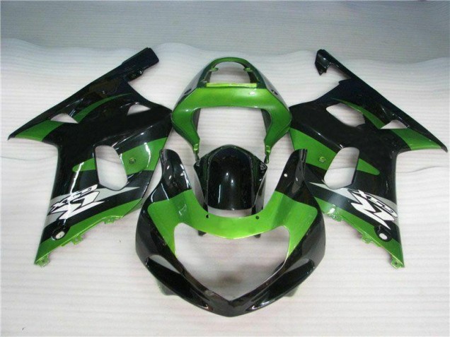 Vert Noir Carénage Moto Suzuki GSXR 600 / 750 K1 K2 K3 2001-2003 Vert Noir Carénage Moto Suzuki GSXR 600 / 750 K1 K2 K3 2001-2003