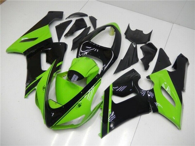 Vert Noir Carénages Moto Kawasaki ZX6R 2005-2006 Vert Noir Carénages Moto Kawasaki ZX6R 2005-2006