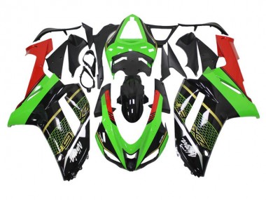 Vert Noir Carénages Moto Kawasaki ZX6R 2007-2008